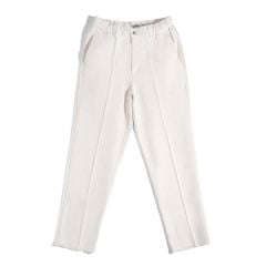 Quần Linen Dài Form Ống Đứng Màu Kem
