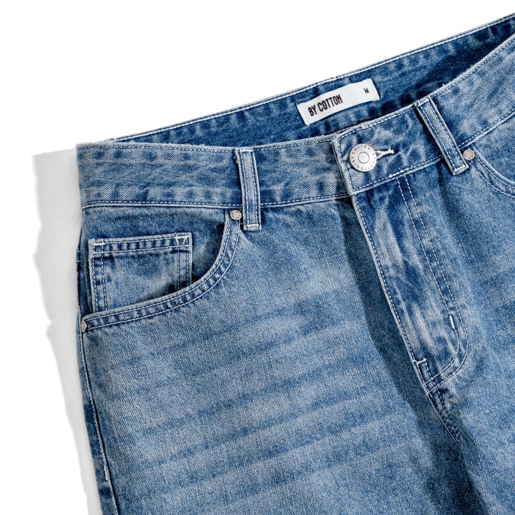 Quần Jeans Dài By Cotton Regular Xanh Đậm