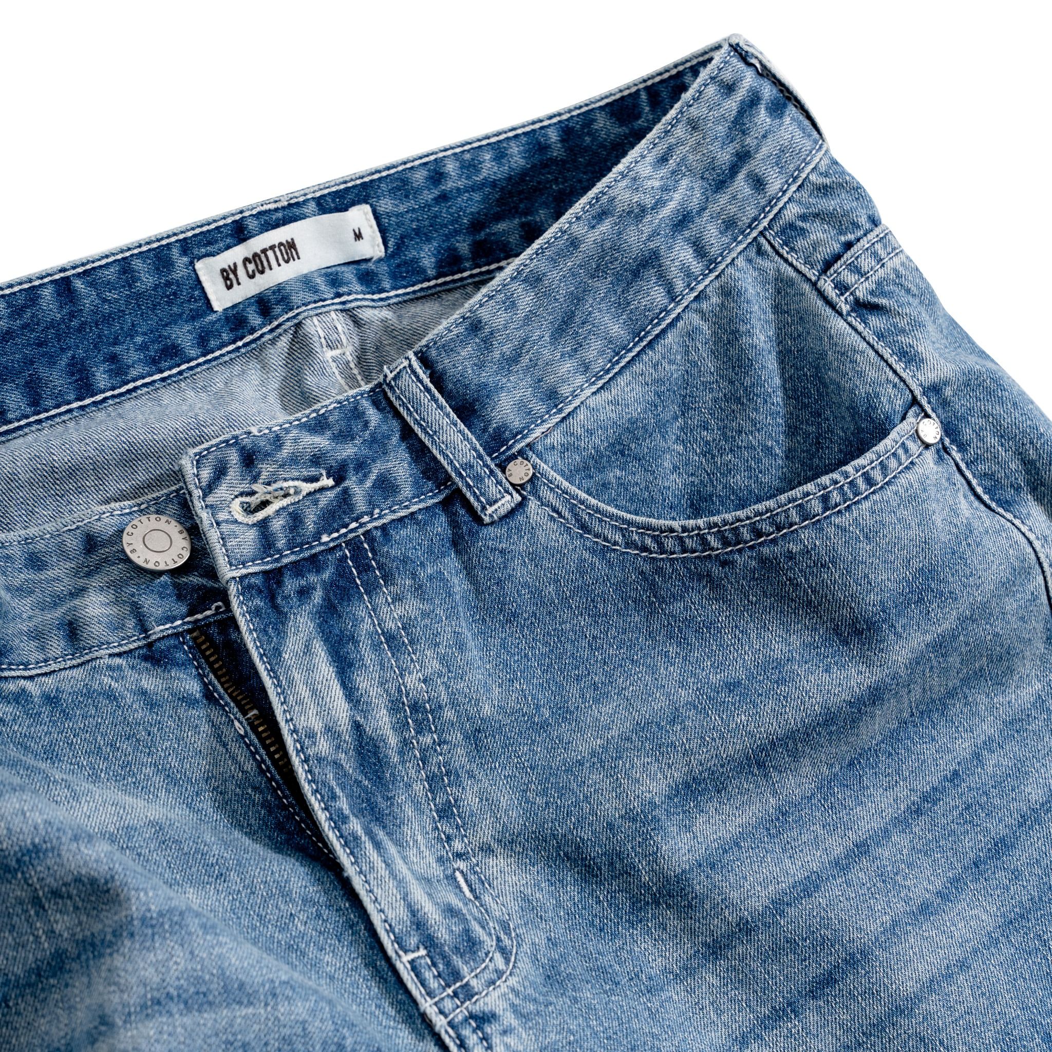 Quần Jeans Dài By Cotton - Regular - Xanh Đậm