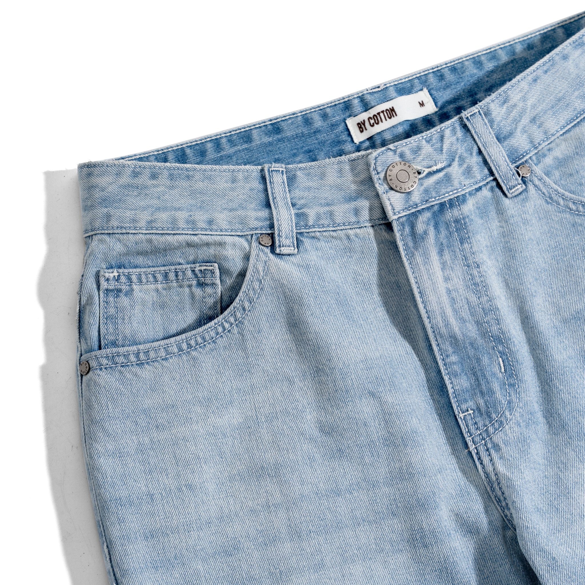 Quần Jeans Dài By Cotton - Regular - Xanh Nhạt