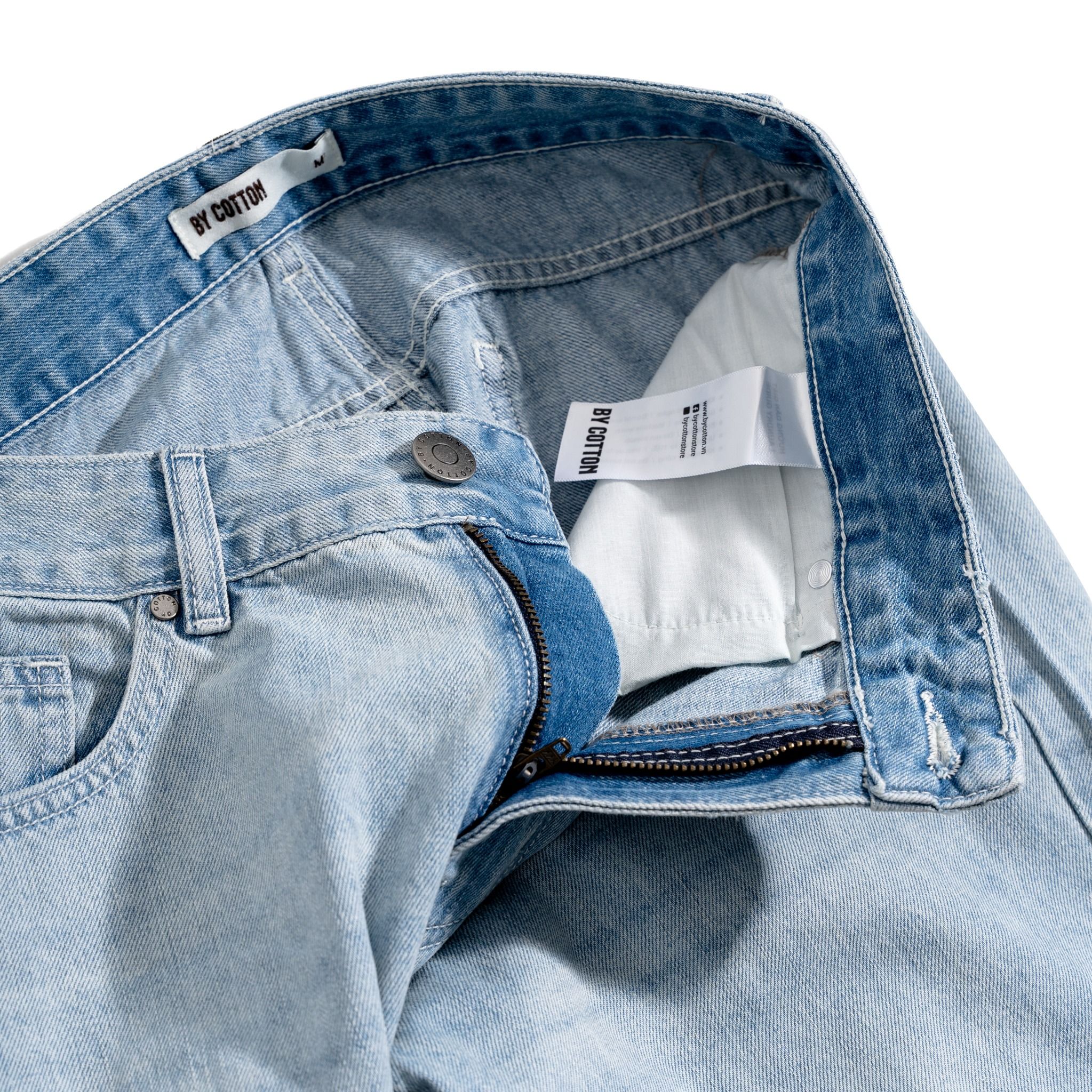 Quần Jeans Dài By Cotton - Regular - Xanh Nhạt