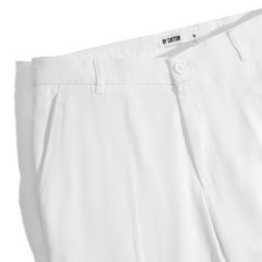 Quần Linen Dài Form Ống Đứng - Màu Trắng