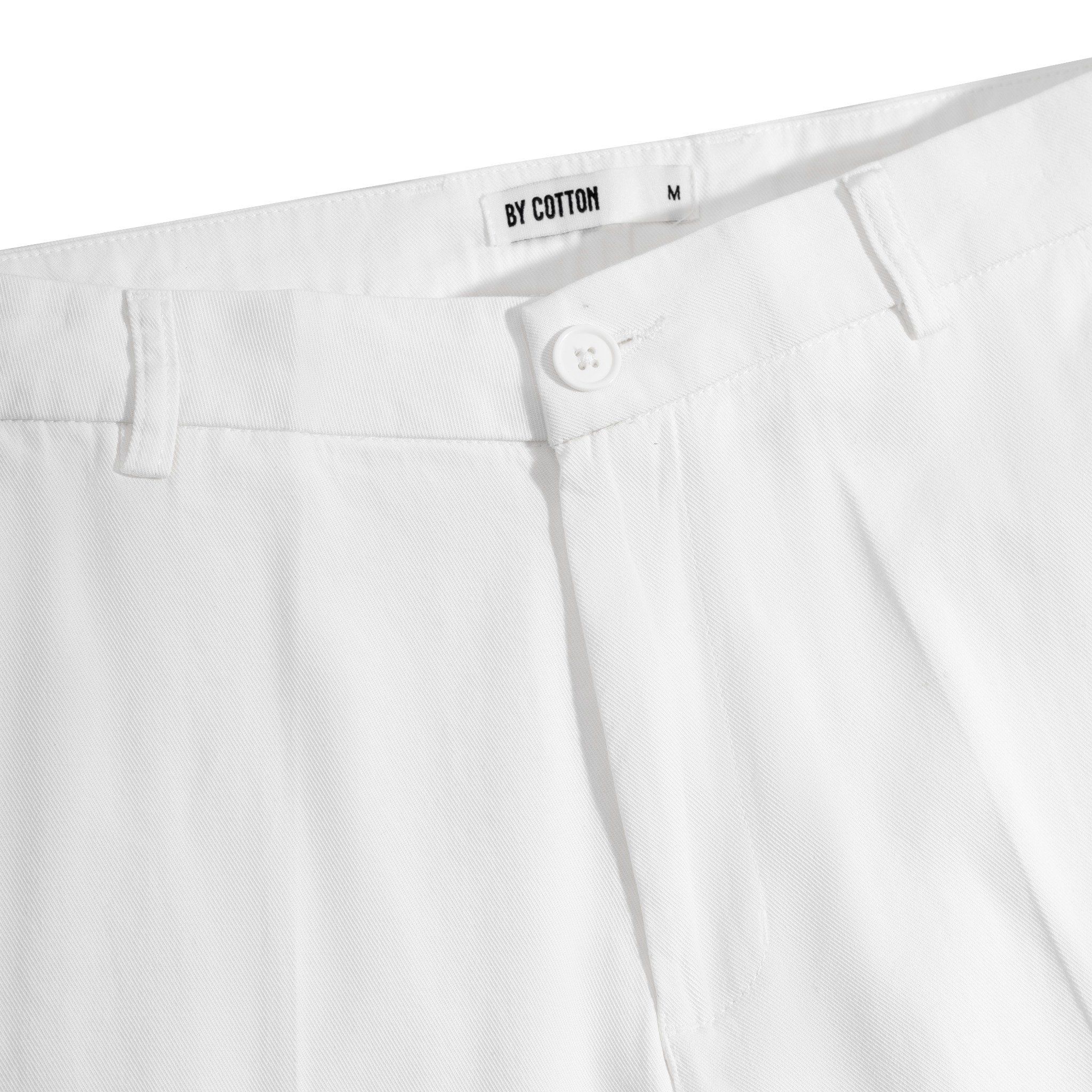 Quần Linen Dài Form Ống Đứng - Màu Trắng