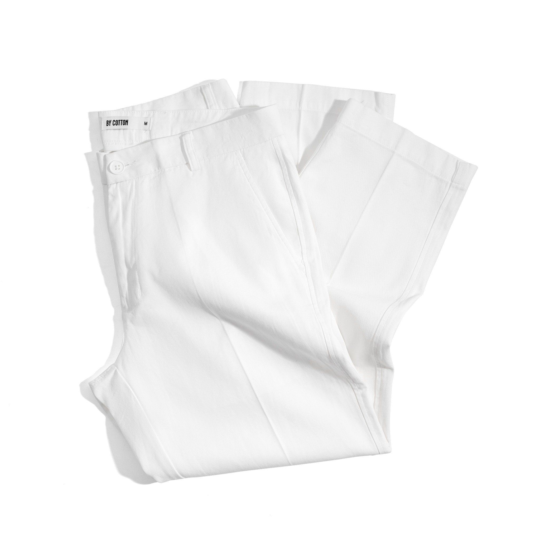 Quần Linen Dài Form Ống Đứng - Màu Trắng