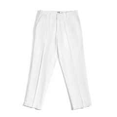 Quần Linen Dài Form Ống Đứng - Màu Trắng