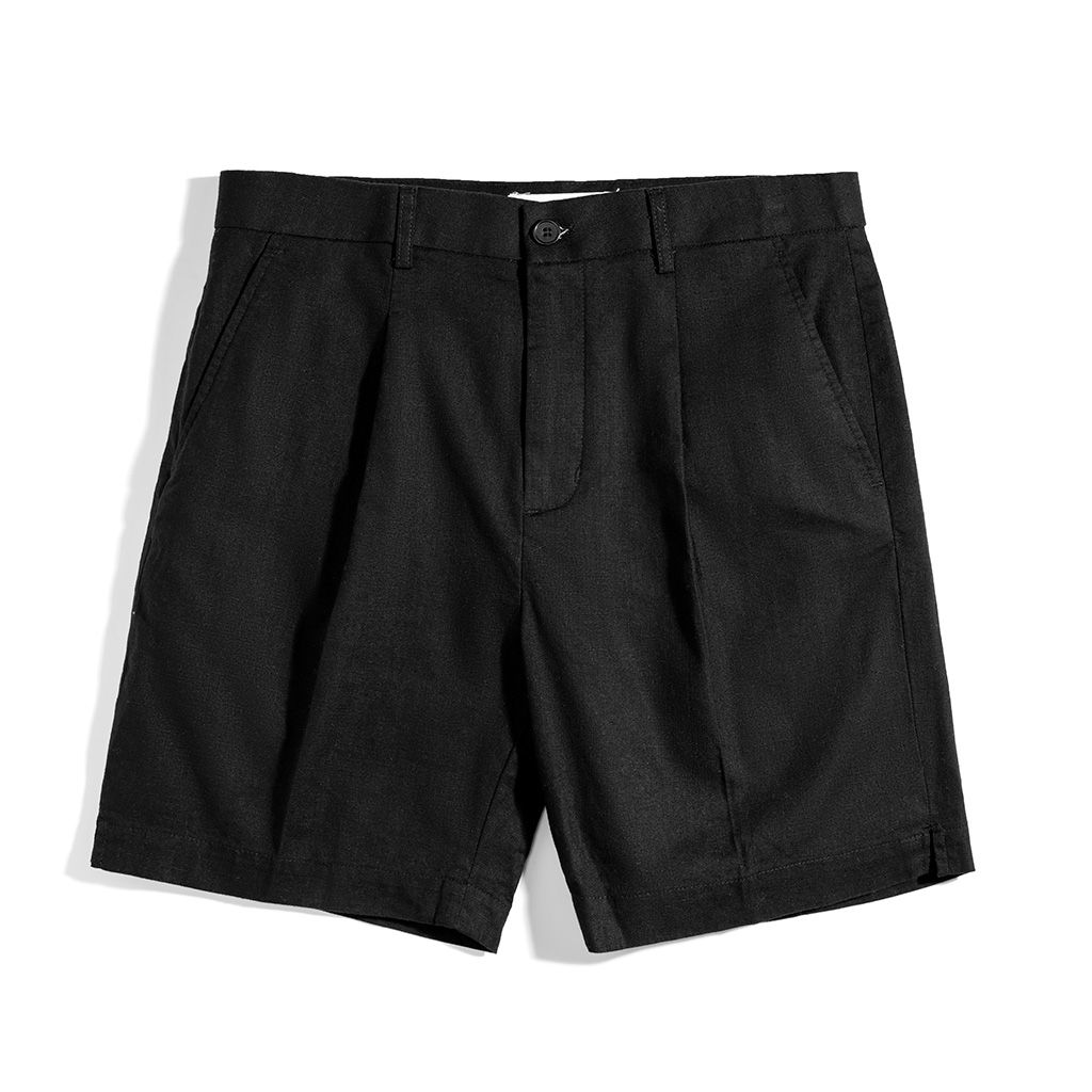 QUẦN SHORT LINEN - ĐEN