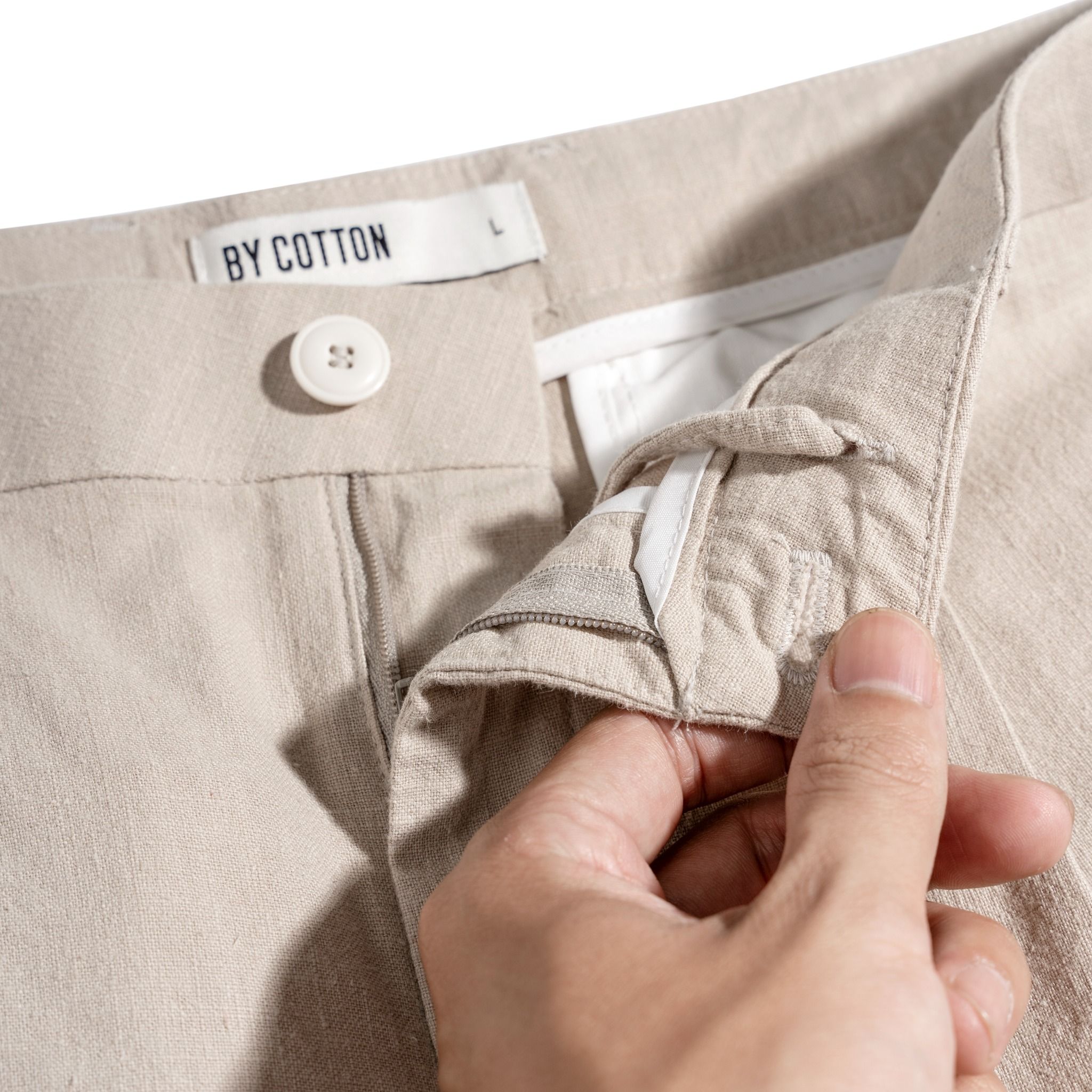 Quần Short Linen - Kem 02