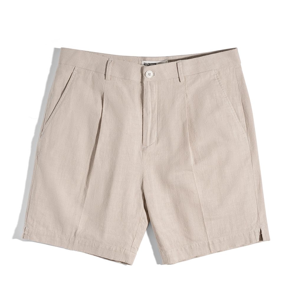Quần Short Linen - Kem 02