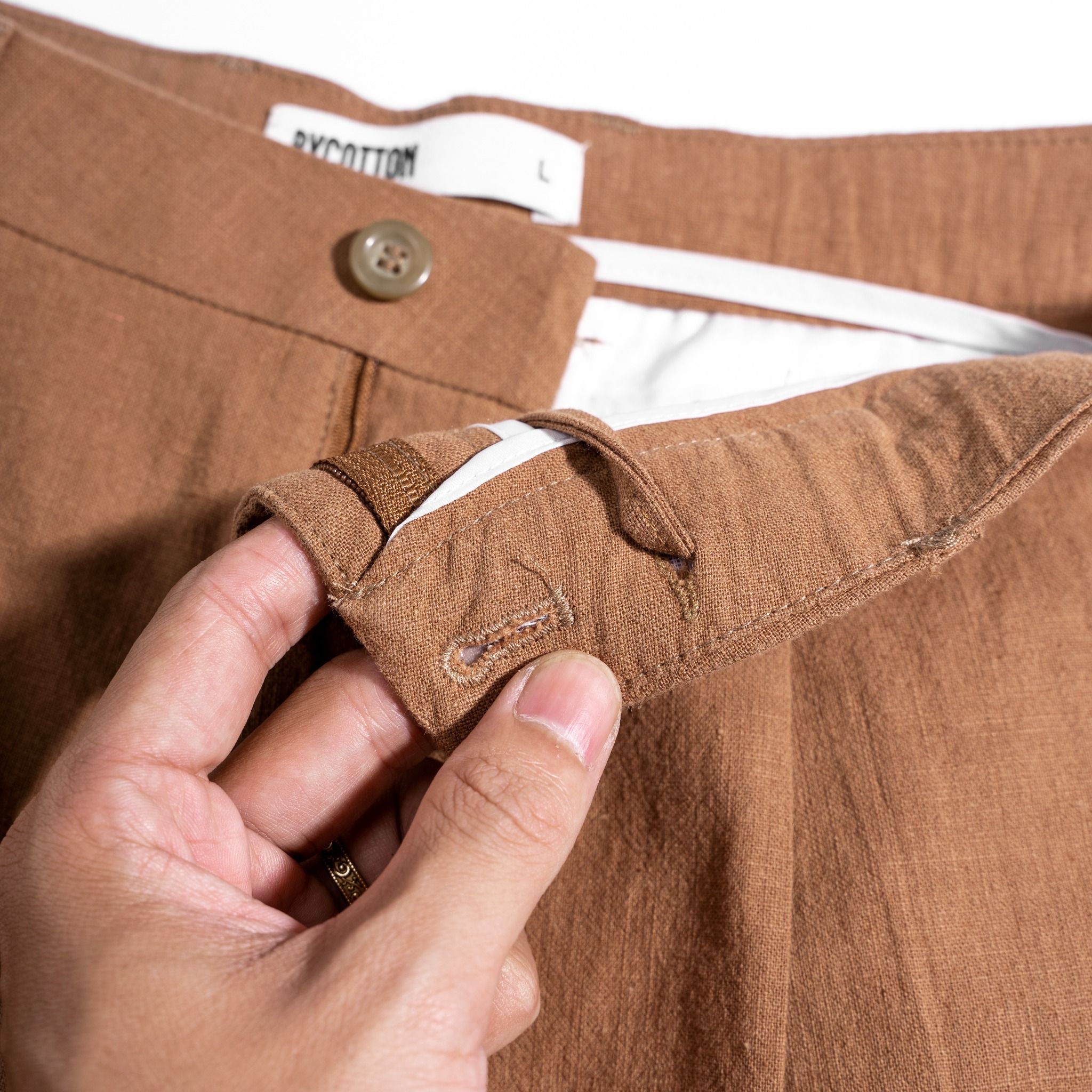 QUẦN SHORT LINEN - NÂU