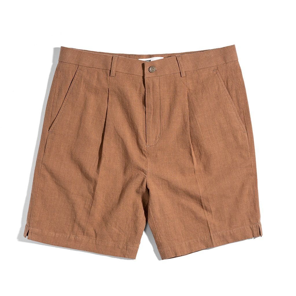 QUẦN SHORT LINEN - NÂU