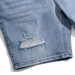 Quần Short Jeans Light Blue Rách