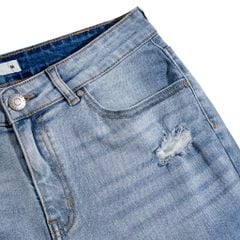 Quần Short Jeans Light Blue Rách