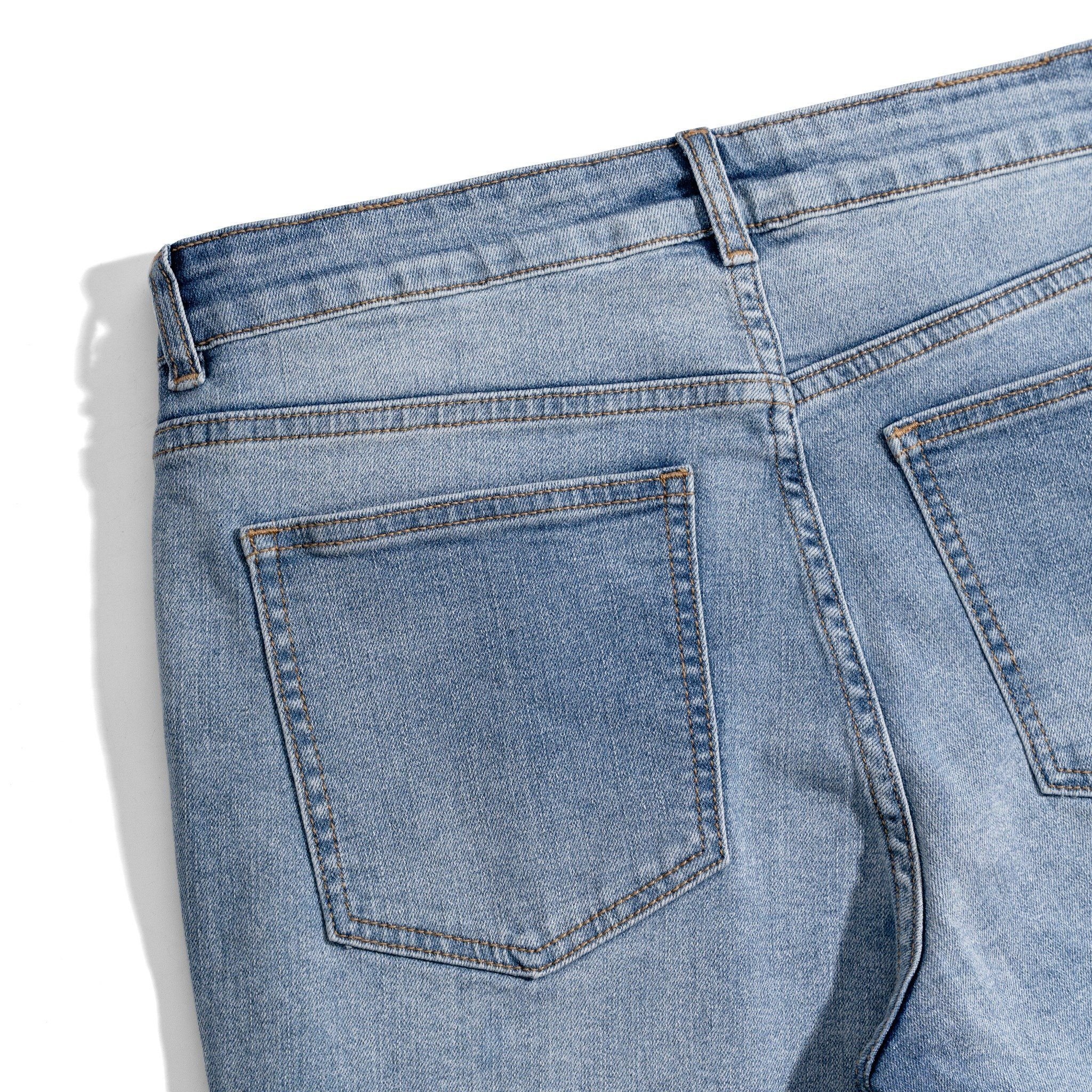 Quần Short Jeans Light Blue Rách