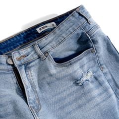 Quần Short Jeans Light Blue Rách