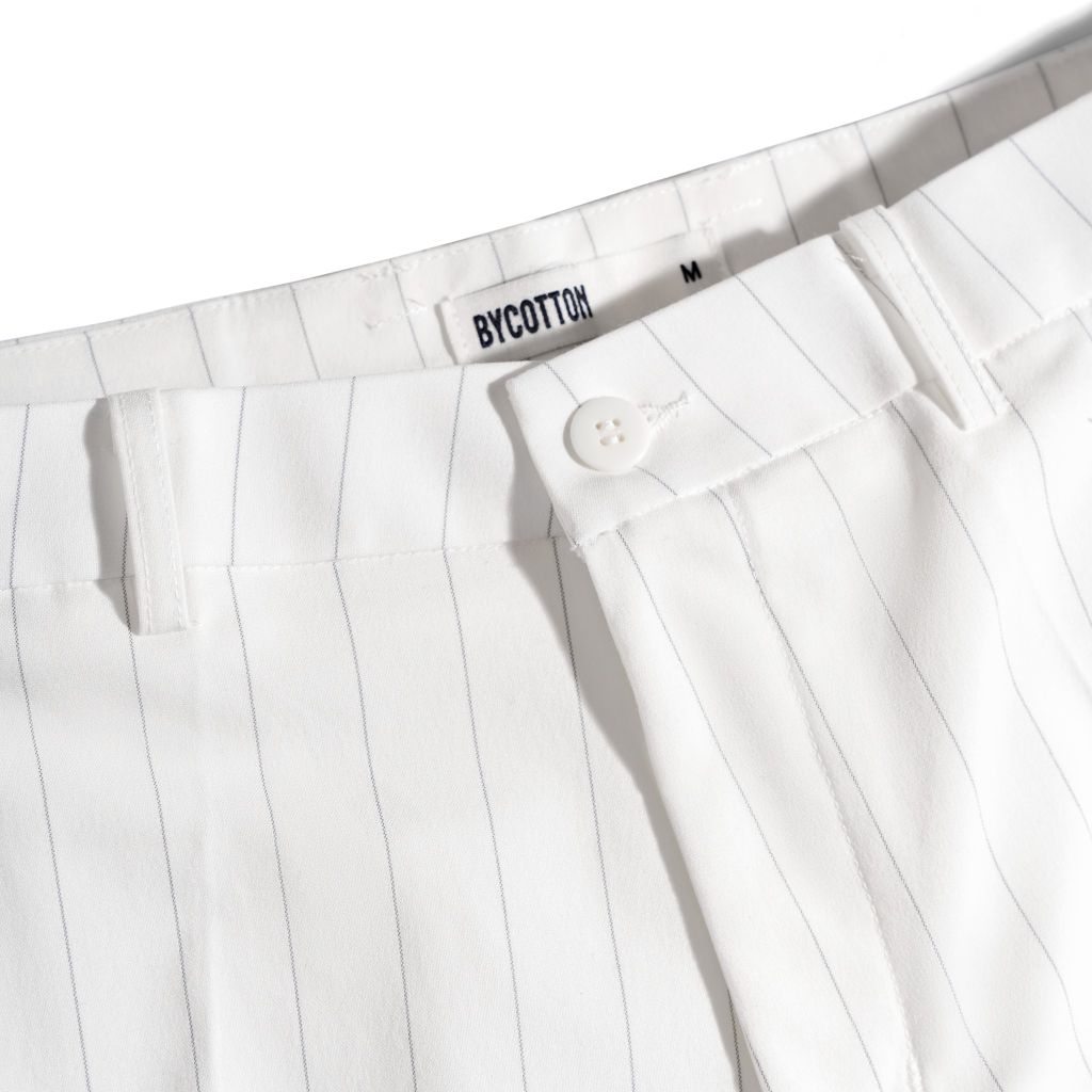 Quần Short Tây Sọc Trắng