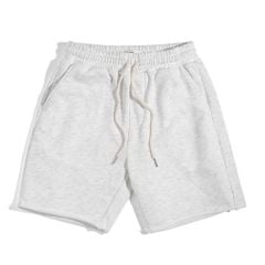 Quần Short Thun Cotton Xám Trắng