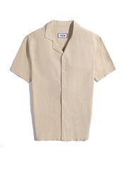 ÁO SƠ MI LINEN TAY NGẮN COFFEE