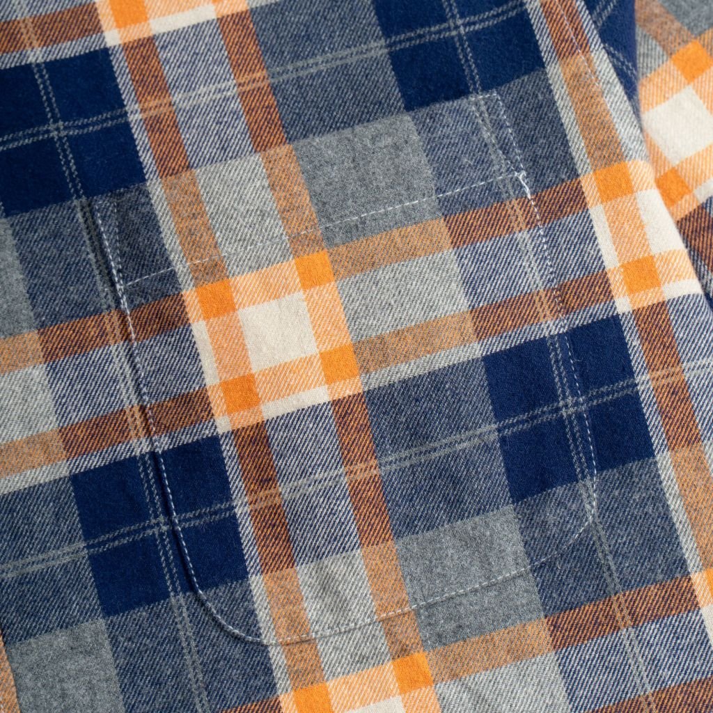 ORANGE BLUE CHECKED 1022