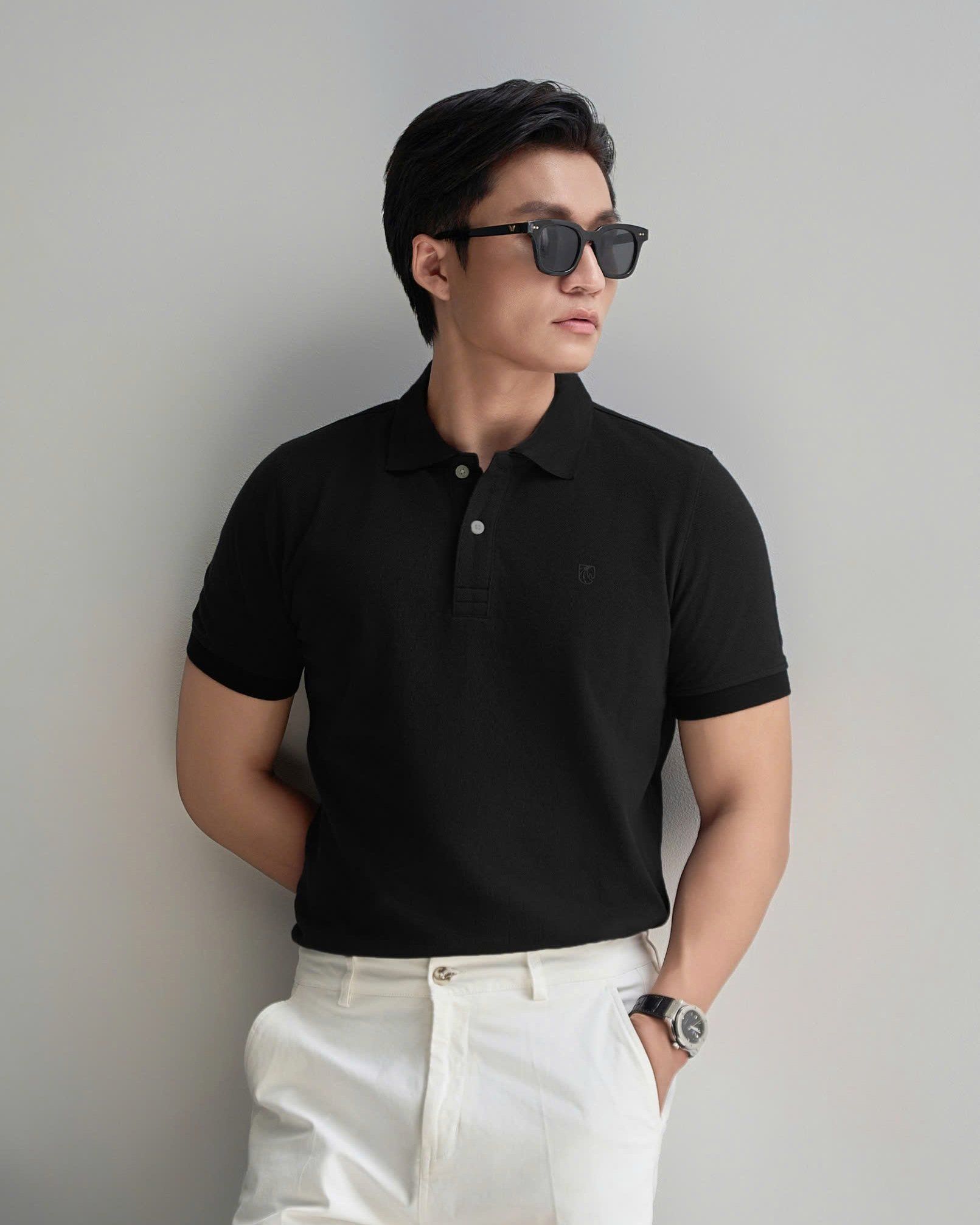 Áo Thun Polo Basic Pique 1.0 - Black
