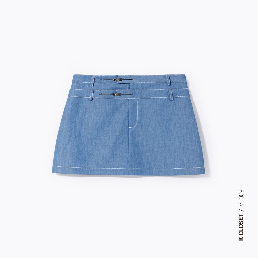  CHÂN VÁY MINI HAI BẢN LƯNG KHÓA XOAY K CLOSET V1009 