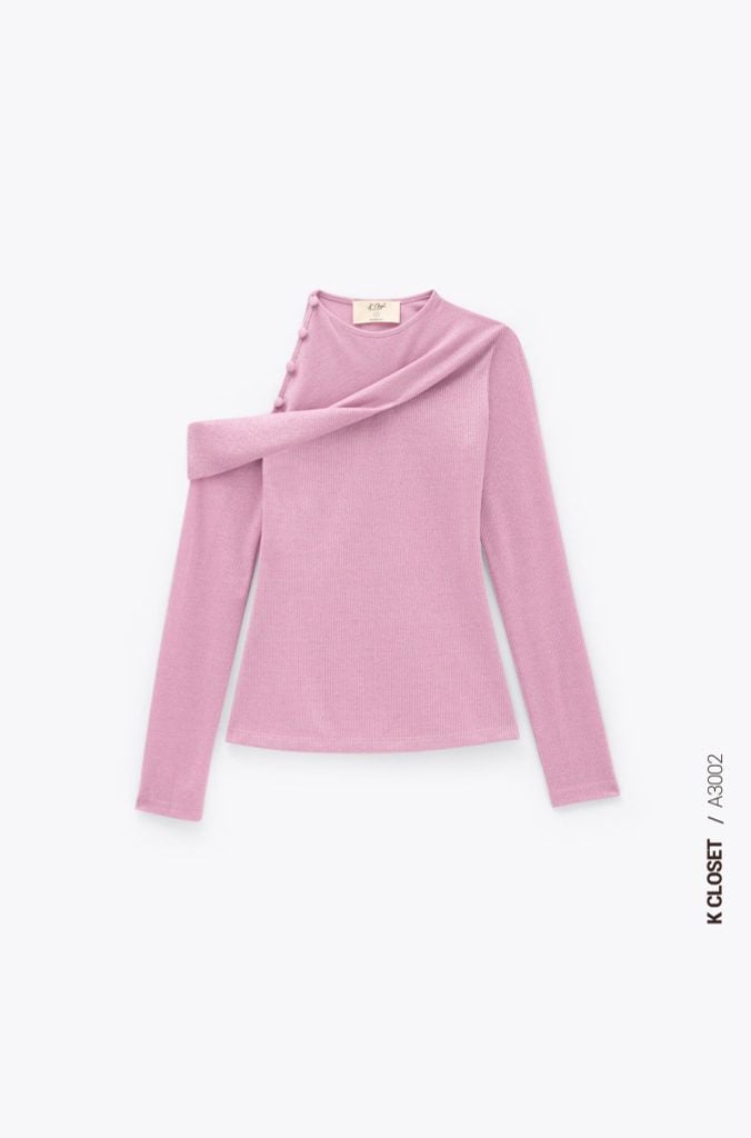  K Closet Elegant One Shoulder Knit Top 