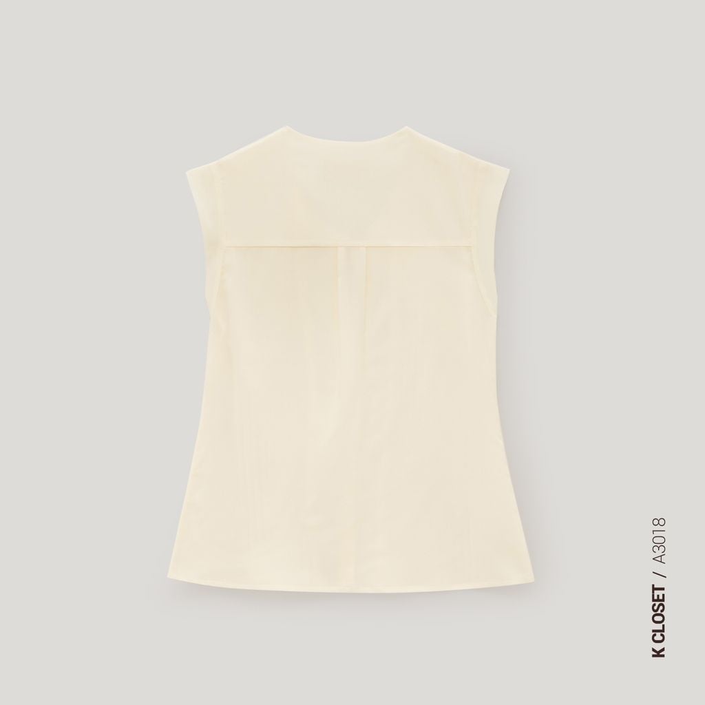  ÁO SƠ MI XẾP LY CỔ LÁ K CLOSET A3018 