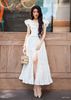  Áo thêu nơ cổ vuông phối ren K Closet S1010 