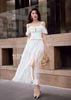  Áo thêu nơ cổ vuông phối ren K Closet S1010 