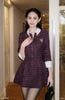  ĐẦM MINI TWEED CỔ PHỐI SƠ MI KHÓA KÉO K CLOSET D1029 