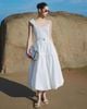  BOW SHOULDER SUMMER WHITE DRESS - ĐẦM DÀI NƠ TÙNG BÍ K CLOSET D2008 
