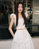  SET ÁO CROPTOP CÚP NGỰC ĐAN DÂY - CHÂN VÁY XÒE K CLOSET A1004V1004 