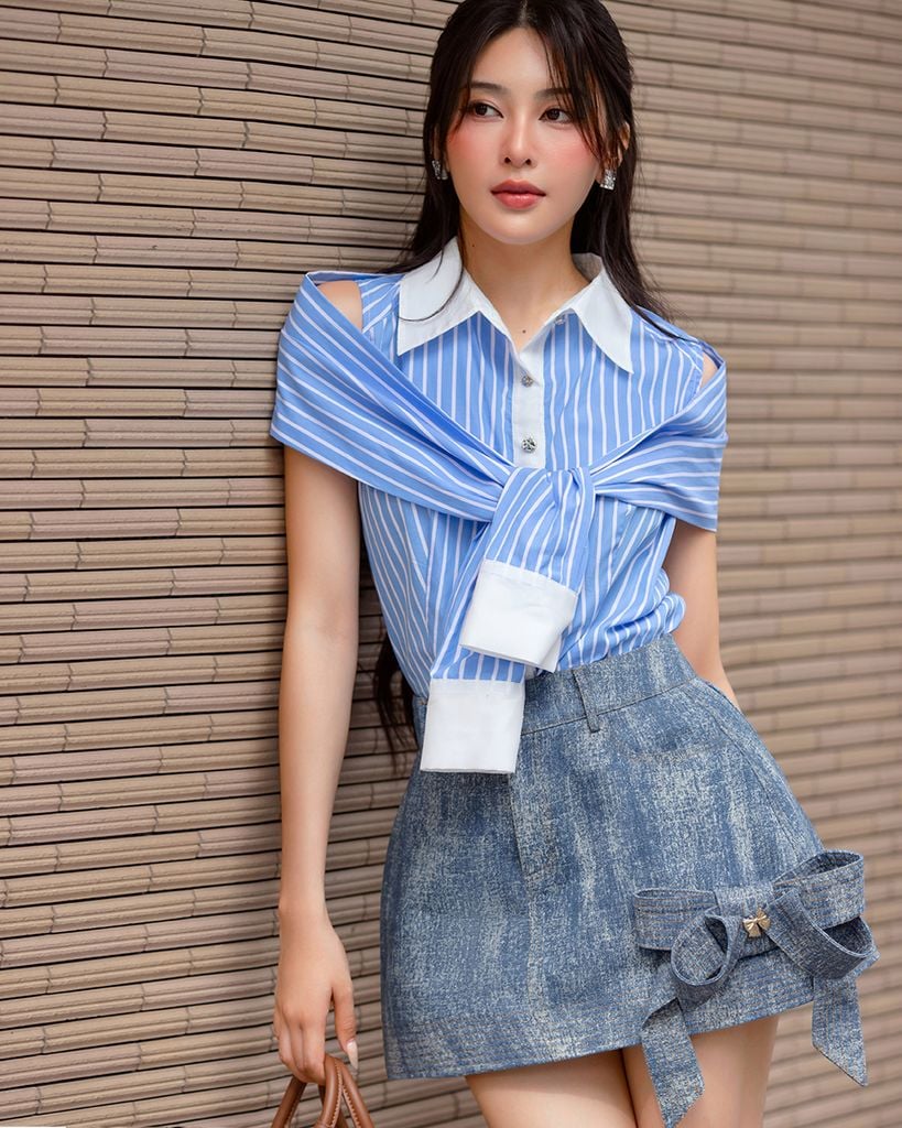  ÁO SƠ MI TAY KIỂU CHOÀNG VAI K CLOSET A2009 