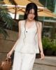  SHEER SILK TANK TOP - ÁO VOAN LOGO GIỮA K CLOSET A3005 