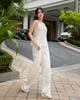  QUẦN JEAN ỐNG SUÔNG ĐÍNH ĐÁ THỜI TRANG K CLOSET Q2007 
