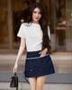 ÁO THUN TAY NGẮN NƠ REN K CLOSET A4005 