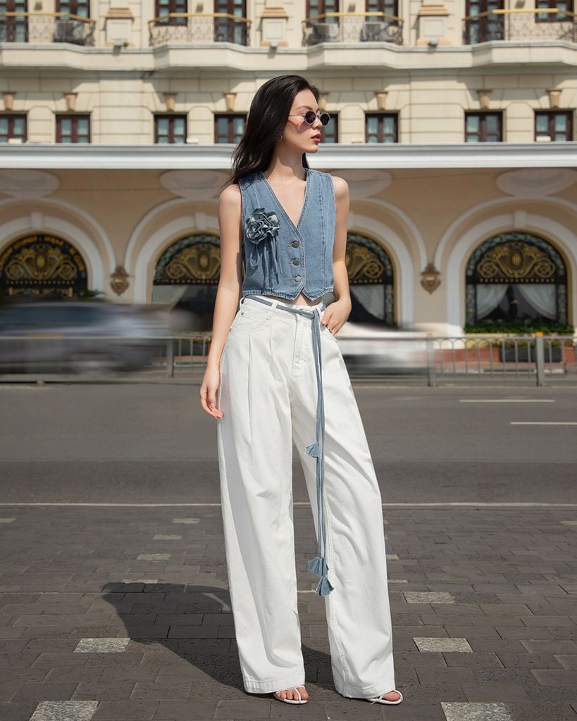  QUẦN JEAN ỐNG RỘNG XẾP LY K CLOSET Q3002 