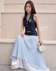  ÁO GHI LÊ DENIM CỔ BẺ CHỮ K ĐÍNH ĐÁ K CLOSET A2015 