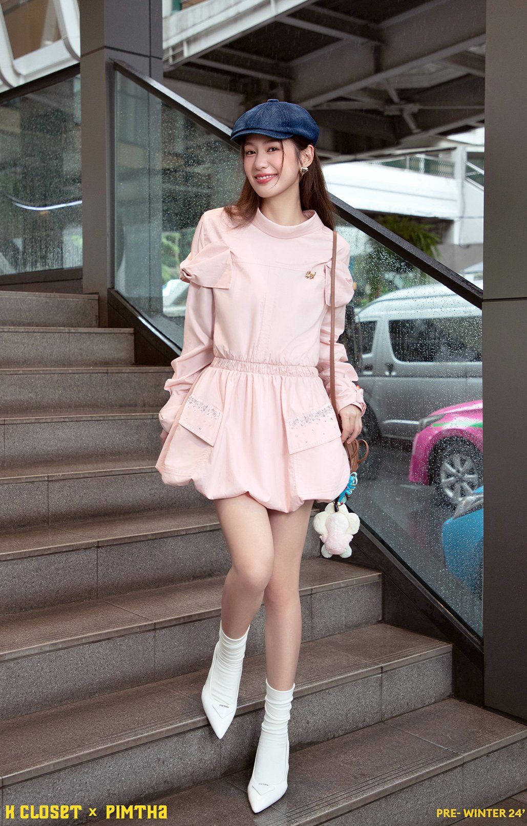  ĐẦM TÚI HỘP KẾT CƯỜM TAY NƠ K CLOSET D2014 