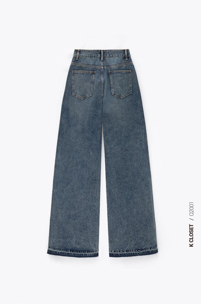  QUẦN JEAN ỐNG RỘNG ĐÍNH ĐÁ PHONG CÁCH K CLOSET Q2001 
