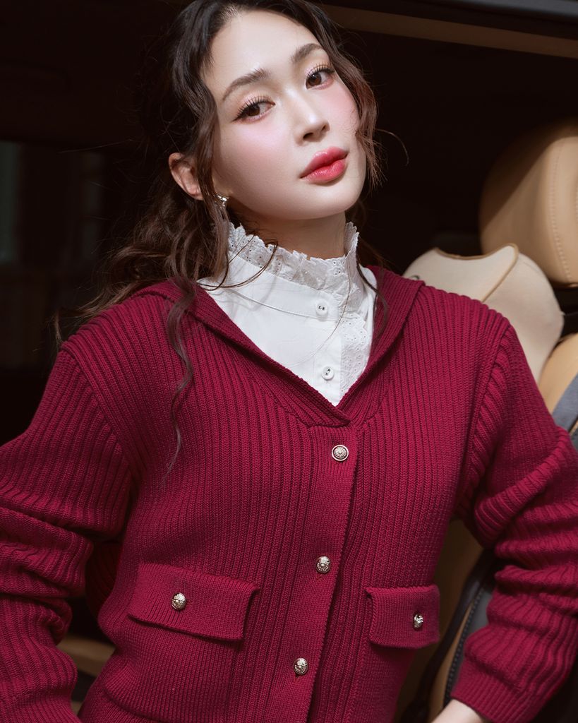  ÁO LEN CARDIGAN TÚI HỘP K CLOSET A2031 