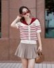  ÁO LEN THỦY THỦ SỌC NGANG NÚT TIM K CLOSET A4011 