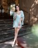  SET ĐẦM NGẮN HAI DÂY + ÁO KHOÁC CHOÀNG VAI K CLOSET S2019 