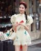  SET ÁO TAY LỒNG ĐÈN - QUẦN SHORT ORGANZA THÊU CÁ CHÉP K CLOSET S2020 