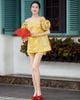  SET ÁO TRỄ VAI TAY PHỒNG ĐÍNH NƠ - QUẦN SHORT K CLOSET S2028 