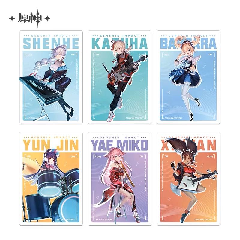  Thẻ Poster buổi hòa nhạc 2022 Genshin Impact 