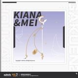  Trâm cài áo chủ đề Đánh dấu trái tim Kiana & Mei - Houkai Gakuen 2 