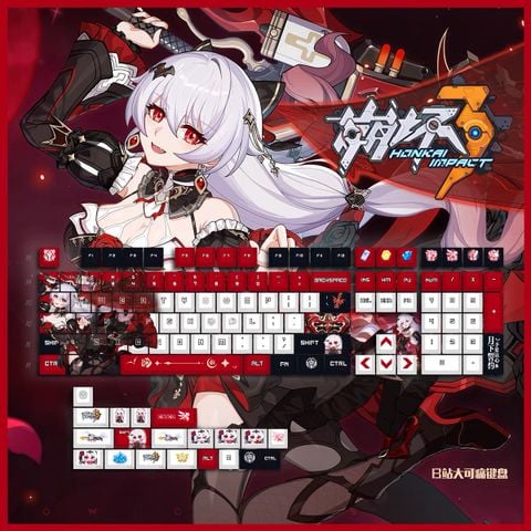  Bộ keycap Lunar Vow: Crimson Love - Honkai Impact 3 - Dake Studio 