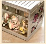  Hộp Luminous Container mạ Bạc trưng bày Mô hình POP MART - 35 x 19 x 17cm 