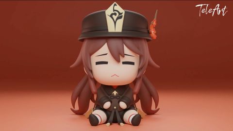  Hutao chibi - Genshin Impact - TeleArt 