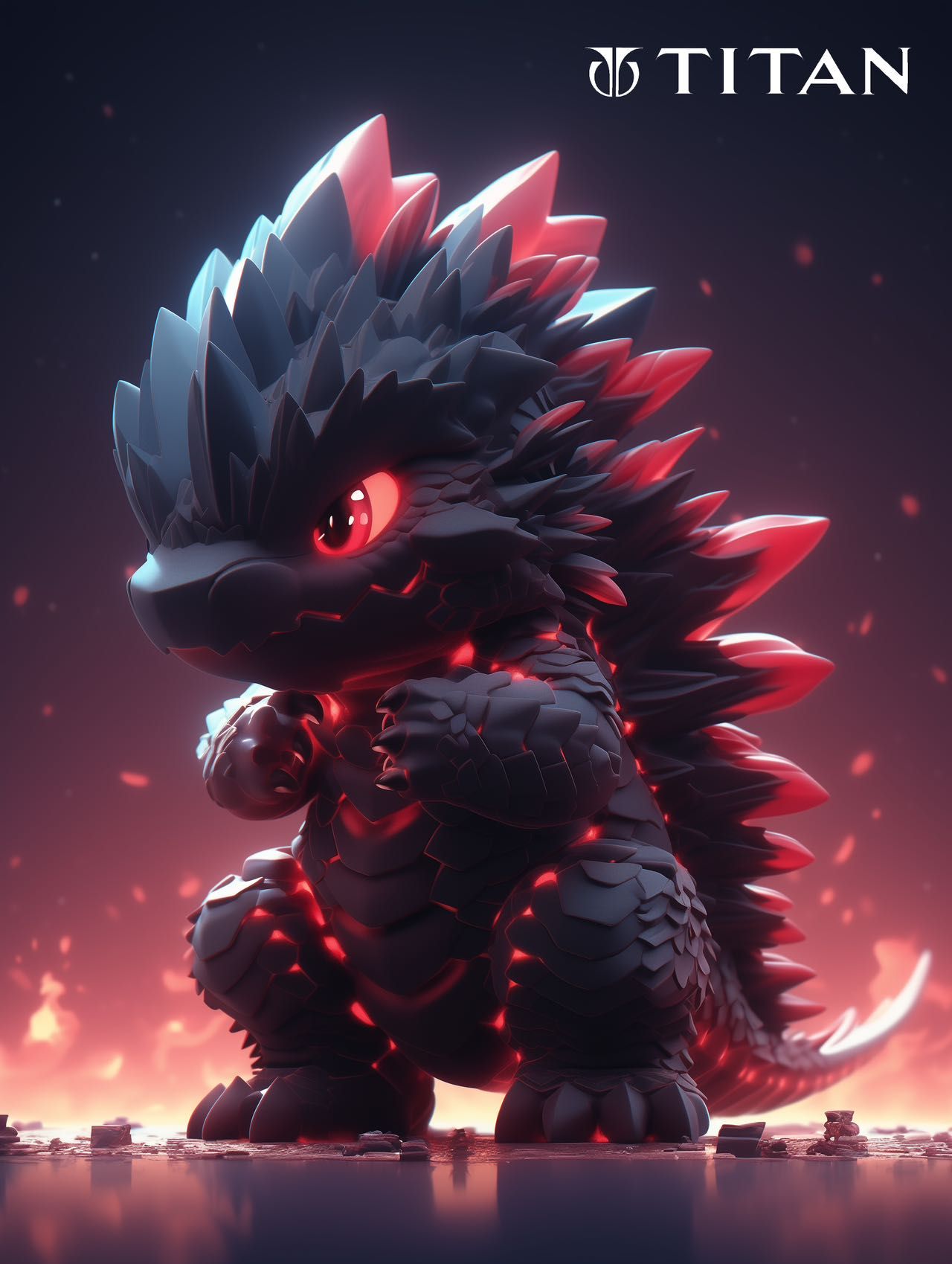  Godzilla chibi - Godzilla x Kong: Đế chế mới - Titan Studio 